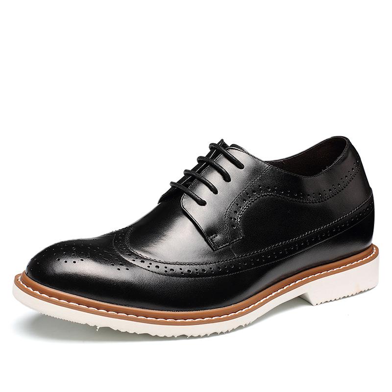 男士内增高鞋 商务休闲 内增高6.5CM 黑色 商品货号：DX60B06【何金昌】