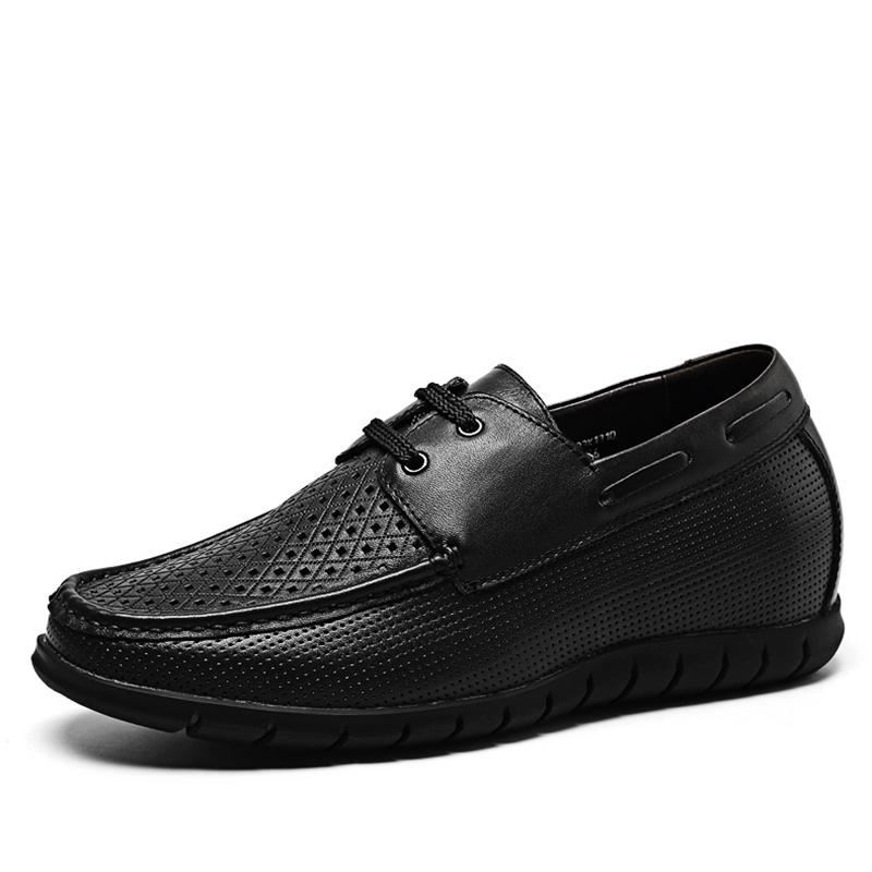 男士内增高鞋 凉鞋 内增高6.5CM 黑色 商品货号：H51333K132D【何金昌】
