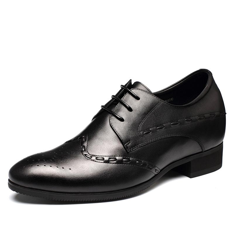 男士内增高鞋 正装鞋 内增高8CM 黑色 商品货号：H52D02K031D【何金昌】