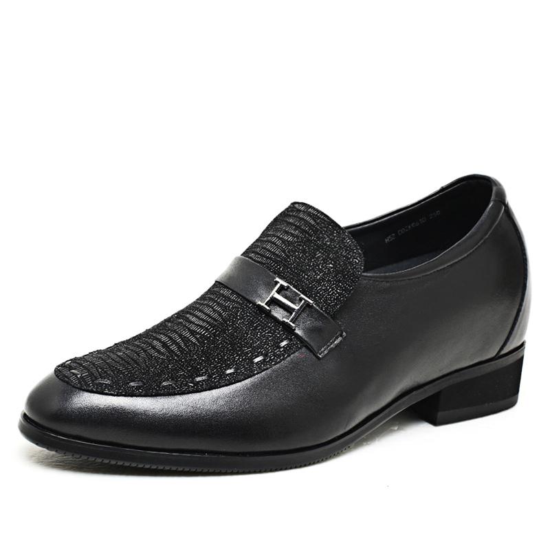 男士内增高鞋 正装鞋 内增高8CM 黑色 商品货号：H52D02K061D【何金昌】