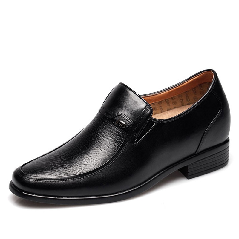 男士内增高鞋 正装鞋 内增高6.5CM 黑色 商品货号：X6701【何金昌】