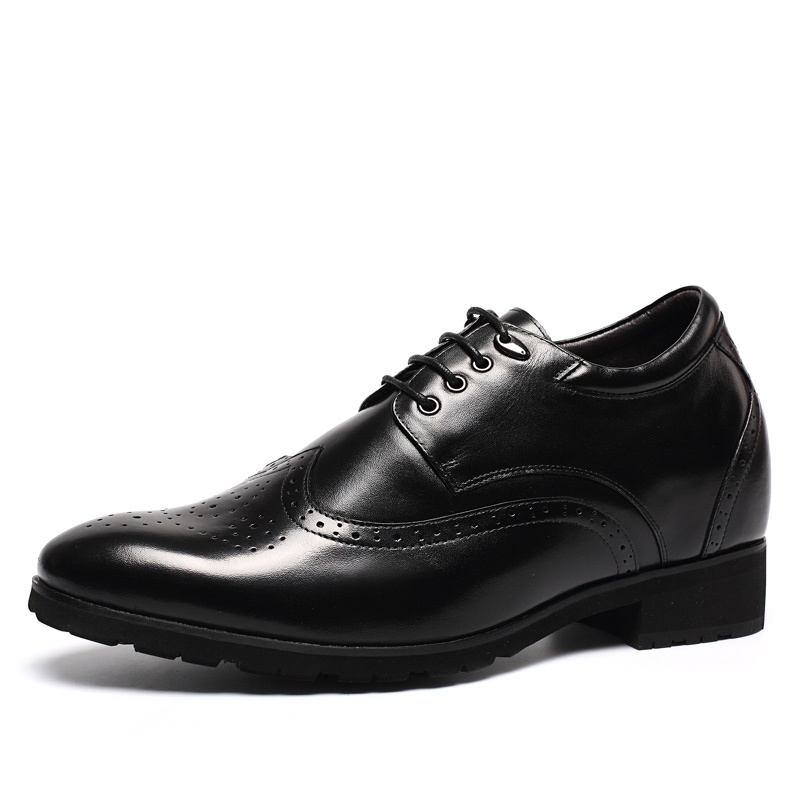 男士内增高鞋 正装鞋 内增高10CM 黑色 商品货号：H62046K032D【双11特价鞋】
