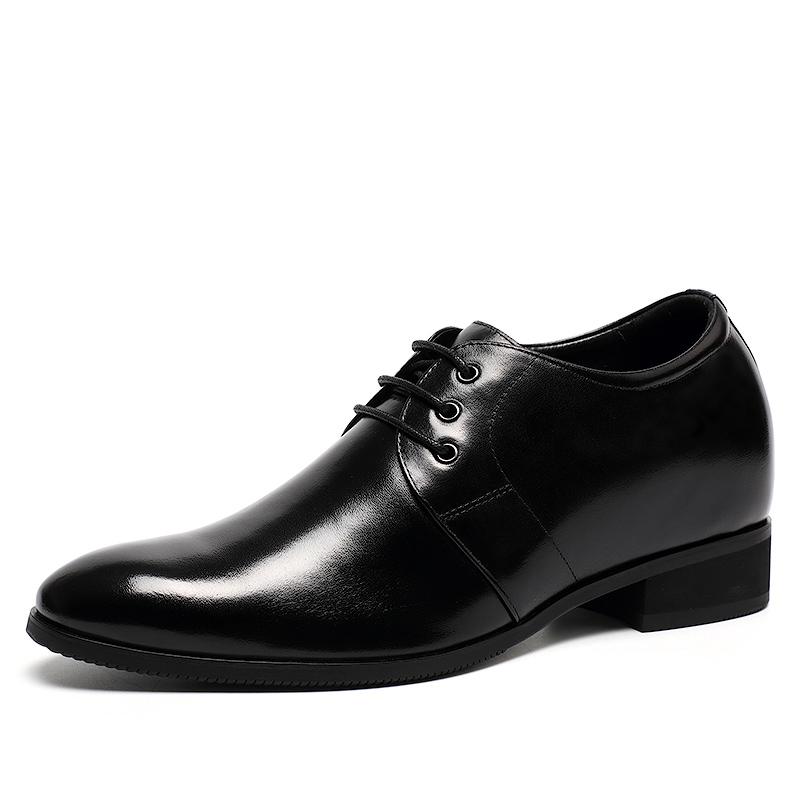 男士内增高鞋 正装鞋 内增高8CM 黑色 商品货号：H62D02K082D【何金昌】