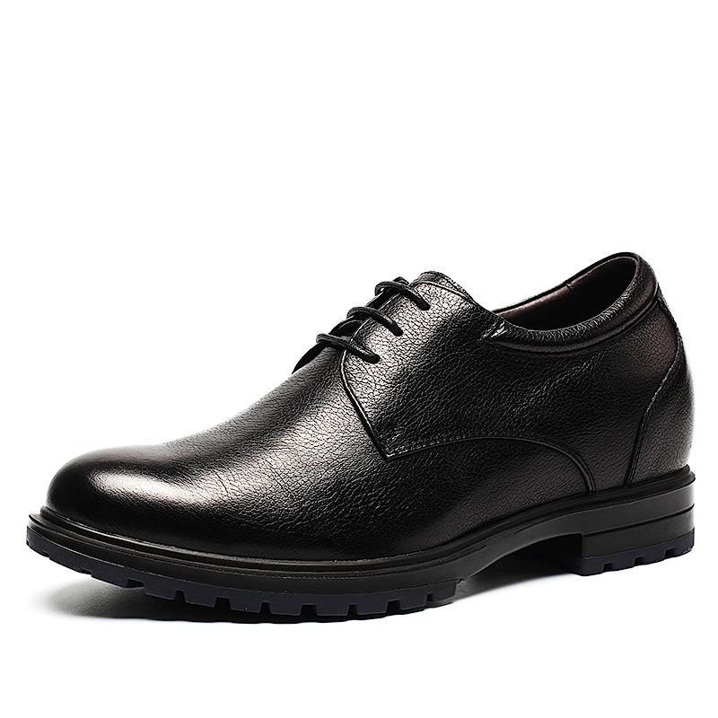 男士内增高鞋 正装鞋 内增高7CM 黑色 商品货号：H62C30K022D【何金昌】