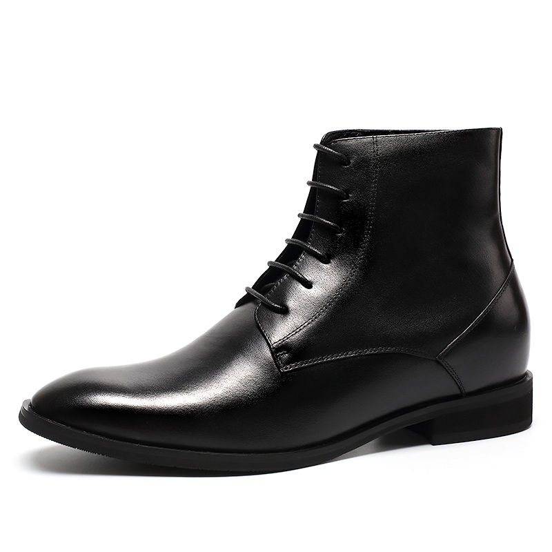 男士内增高鞋 靴子 内增高7CM 黑色 商品货号：H62B11K071D【何金昌】
