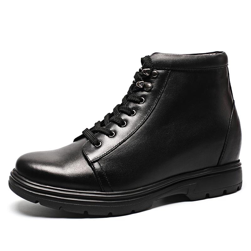 男士内增高鞋 靴子 内增高8CM 黑色 商品货号：H62B35K022D【何金昌】