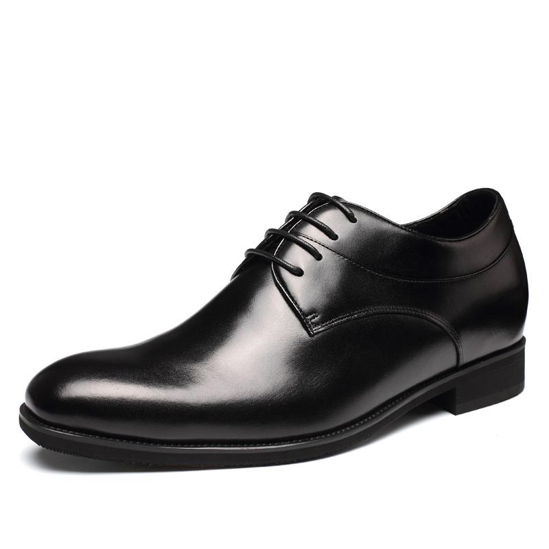 男士内增高鞋 正装鞋 内增高7CM 黑色 商品货号：H61D06N082D【何金昌】