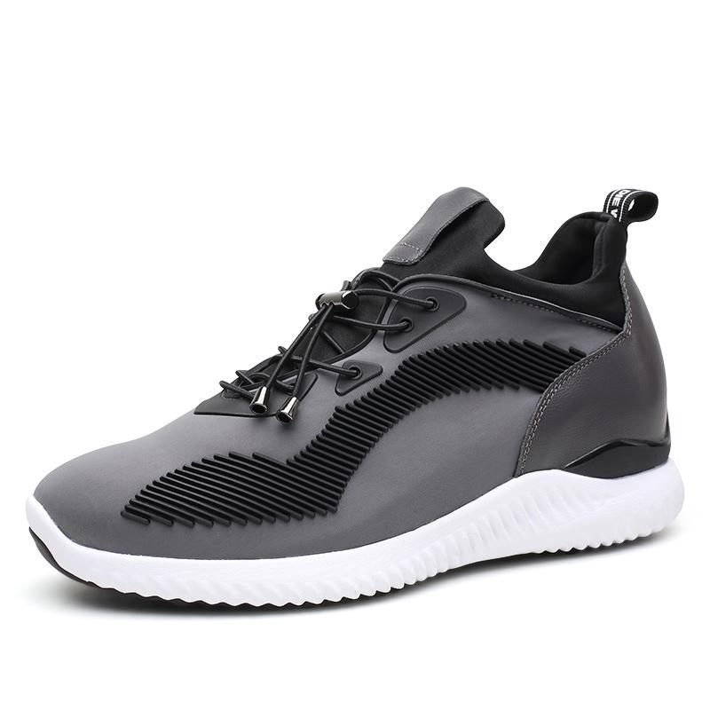 男士内增高鞋 运动鞋 内增高7CM 灰色 商品货号：H71C62V012D【何金昌】