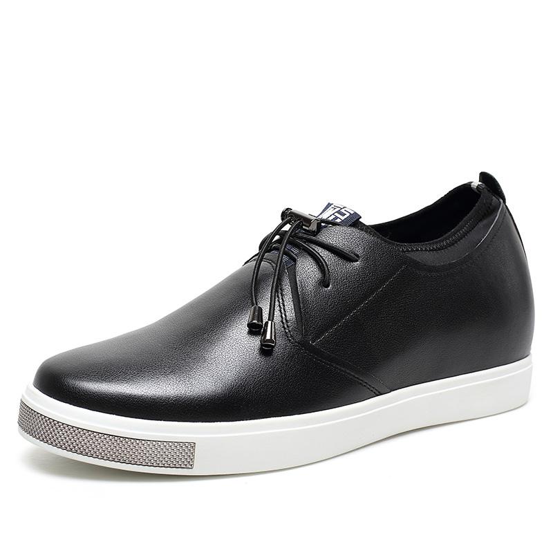 男士内增高鞋 日常休闲鞋 内增高6CM 黑色 商品货号：L71C26V123D【乐昂】
