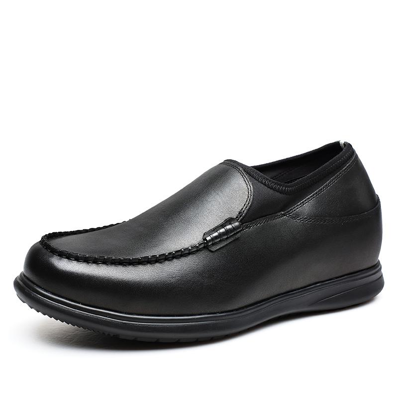 男士内增高鞋 商务休闲 内增高7CM 黑色 商品货号：H71C32K091D【何金昌】