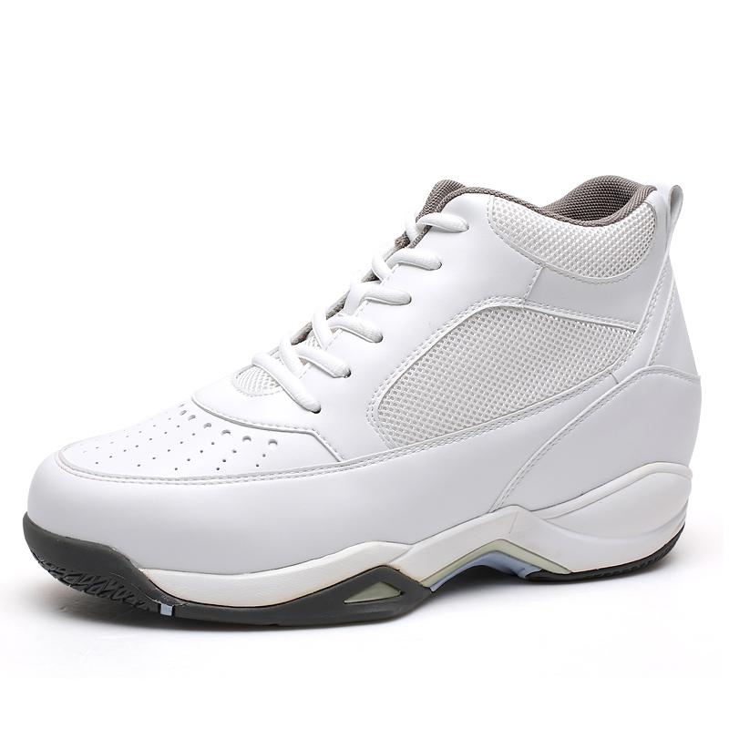 男士内增高鞋 运动鞋 内增高8CM 白色 商品货号：H71329V091D【何金昌】