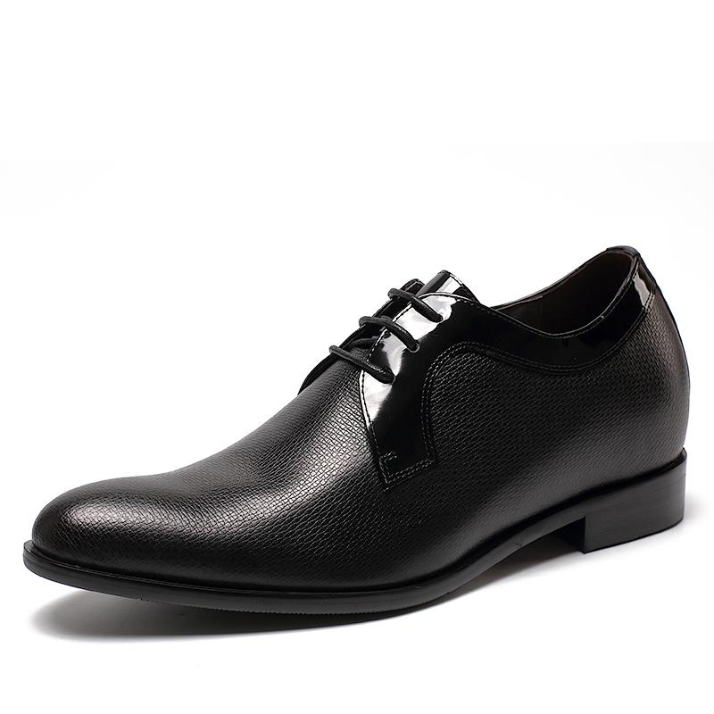 男士内增高鞋 正装鞋 内增高7CM 黑色 商品货号：H71X92V021D【何金昌】