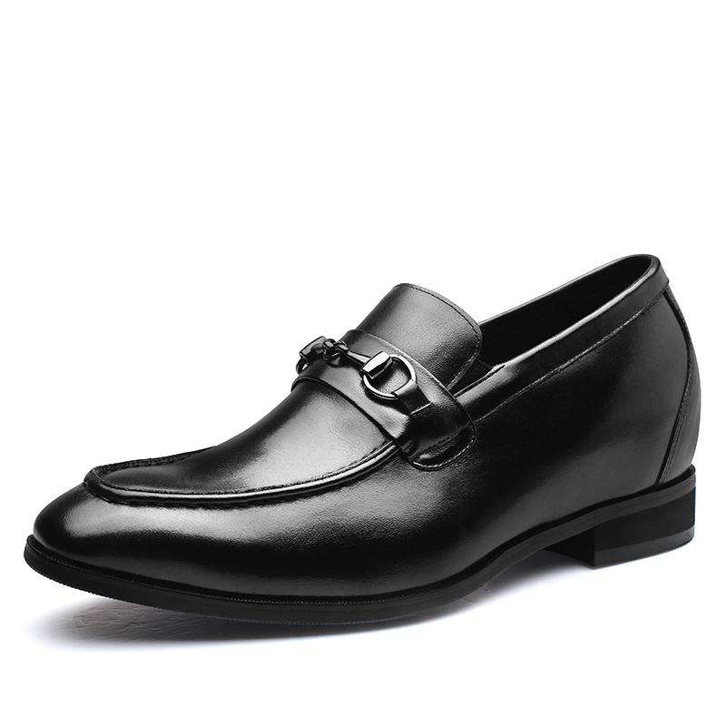 男士内增高鞋 正装鞋 内增高7CM 黑色 商品货号：H72D16K235D【何金昌】