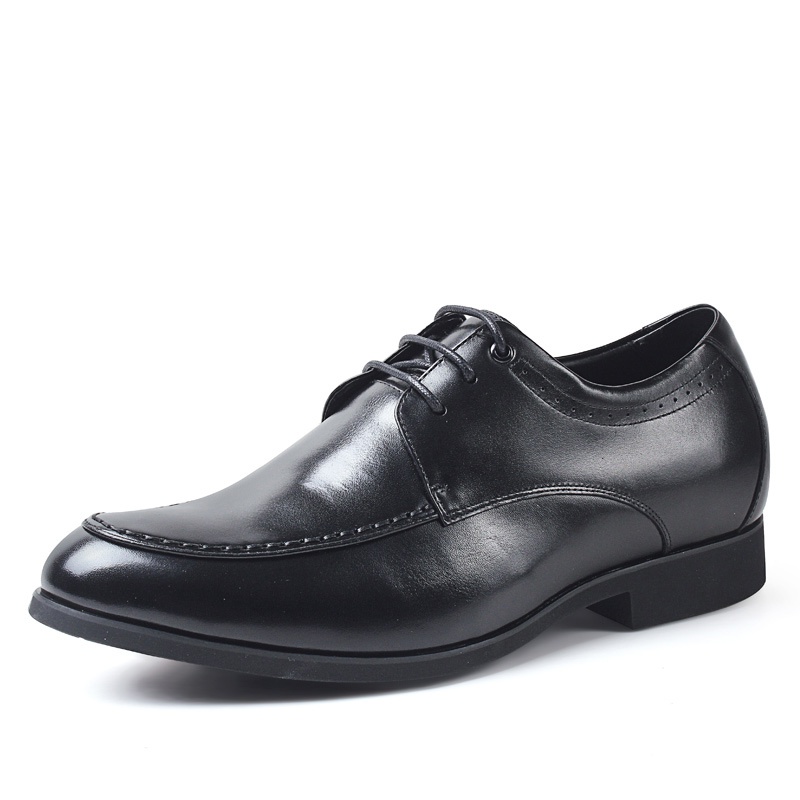 男士内增高鞋 正装鞋 内增高5CM 黑色 商品货号：H72303K011D【何金昌】