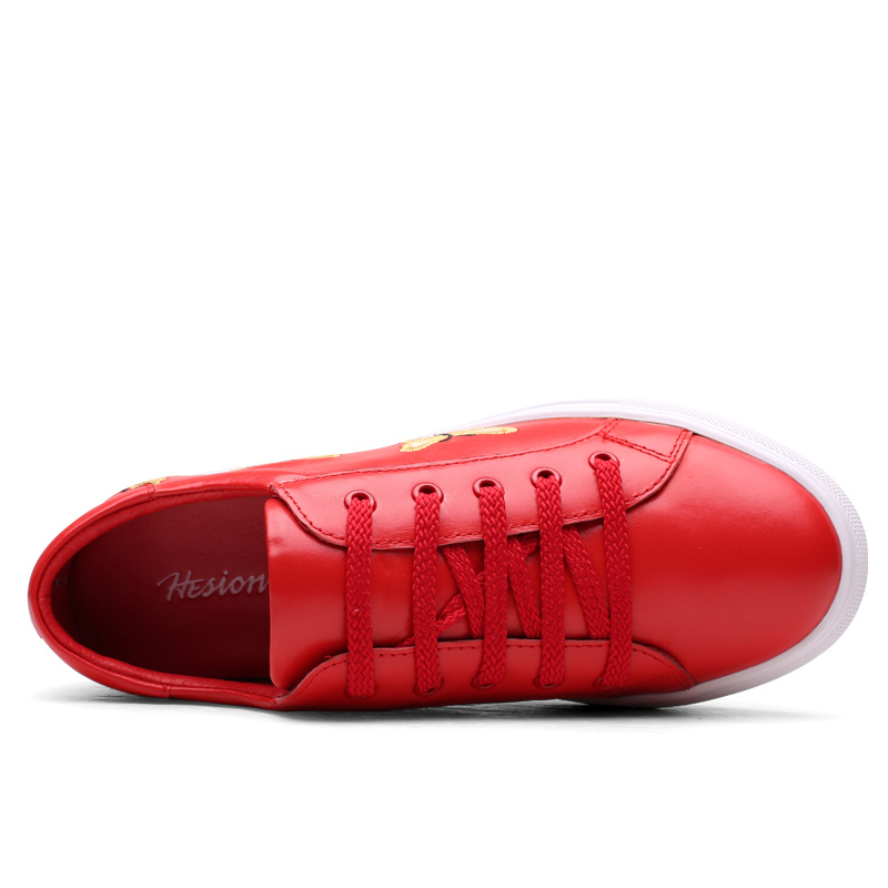 女士内增高鞋 休闲滑板鞋 内增高7CM 红色 商品货号：W72W115K062D【赫升】