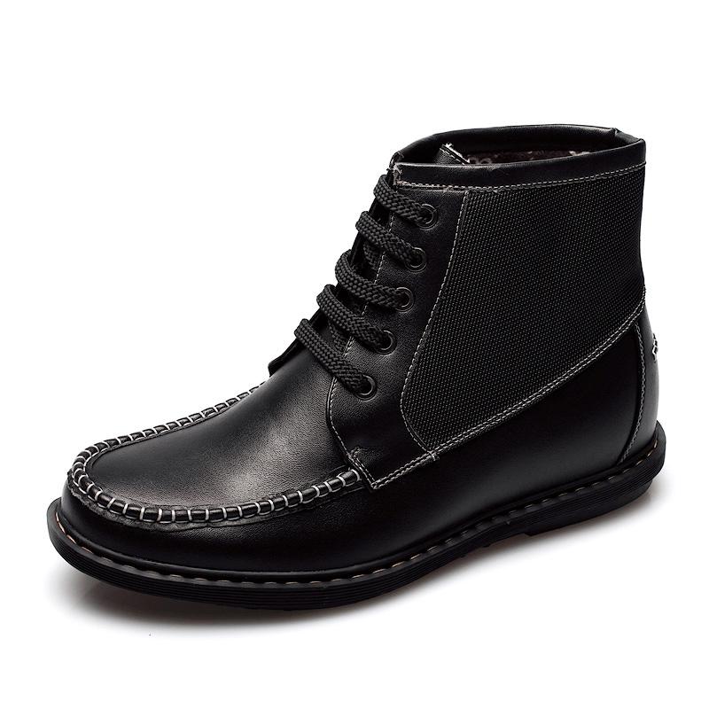 男士内增高鞋 靴子 内增高6CM 黑色 商品货号：LH226A01-1【乐昂】