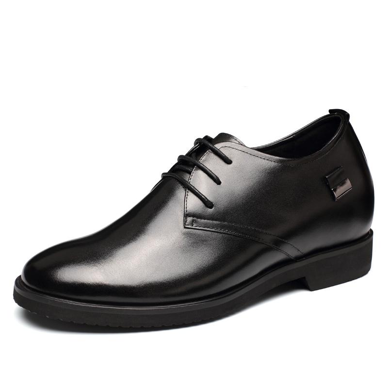 男士增高鞋 内增高正装鞋 内增高8CM 黑色 商品货号：X78H21A【何金昌】