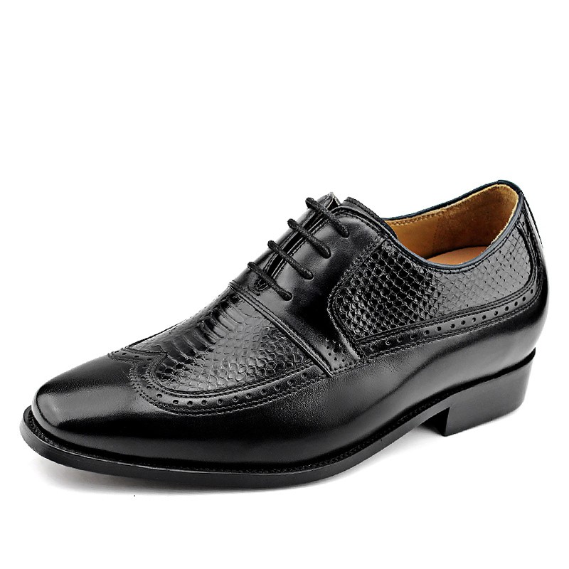  精品定制鞋 内增高7CM 黑色 商品货号：X0201-2【金墨瑞】