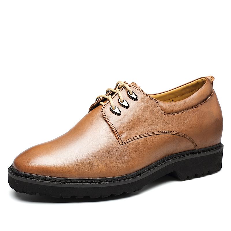  精品定制鞋 内增高7.5CM 黄棕色 商品货号：J225A31-2【金墨瑞】