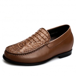 【金墨瑞】新款内增高精品鞋棕色商务正装增高鞋增高6CM