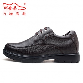 【何金昌】男士商务休闲增高皮鞋 热卖爆款舒适增高皮鞋 6CM