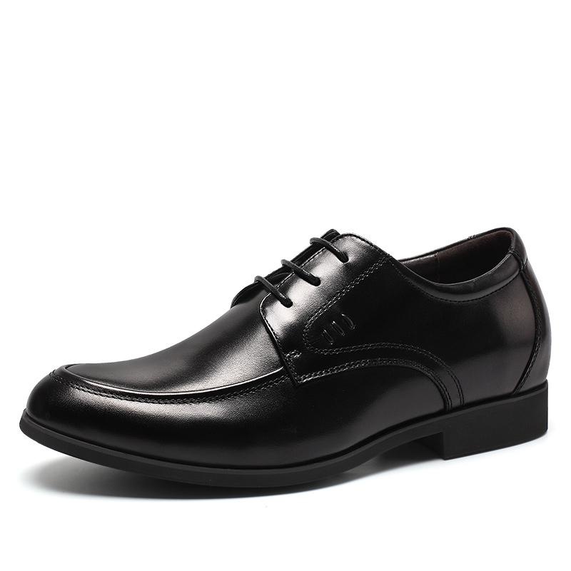 男士内增高鞋 正装鞋 内增高6CM 黑色 商品货号：H62D15V071D【何金昌】
