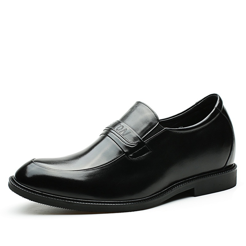 男士内增高鞋 正装鞋 内增高7CM 黑色 商品货号：H72D31K071D【双11特价鞋】