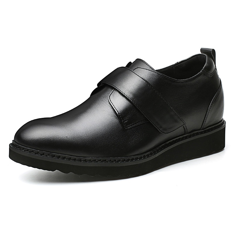 男士内增高鞋 商务休闲 内增高6CM 黑色 商品货号：H81C20D181D【双11特价鞋】