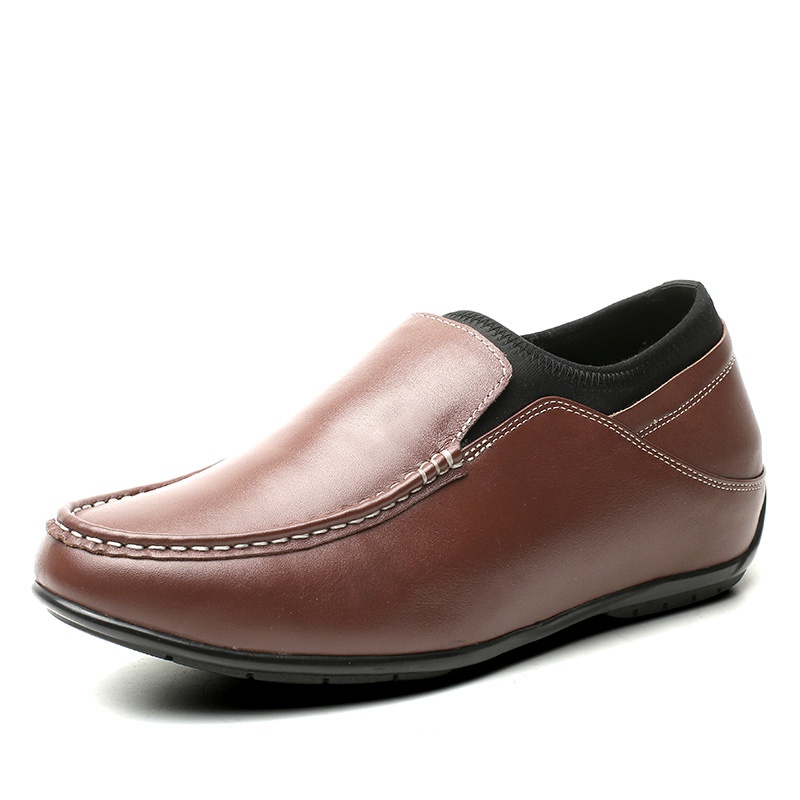 男士内增高鞋 商务休闲 内增高6CM 棕色 商品货号：H81C40D222D【双11特价鞋】