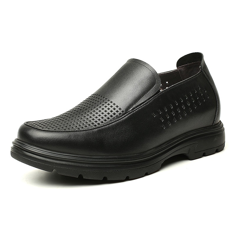 男士内增高鞋 凉鞋 内增高6CM 黑色 商品货号：H81C69D111D【何金昌】