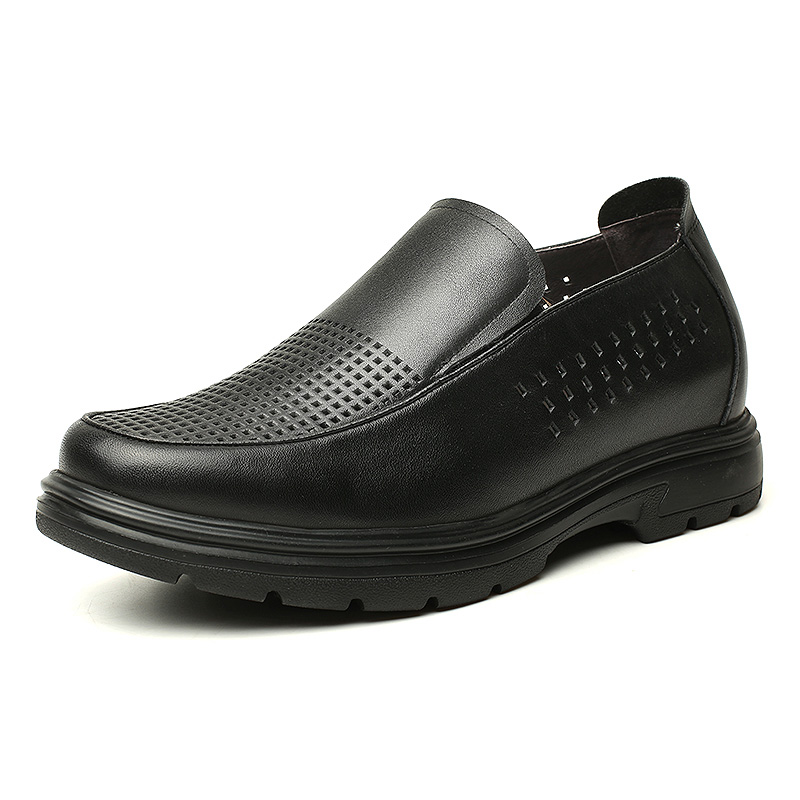 男士内增高鞋 凉鞋 内增高6CM 黑色 商品货号：H81C69D111D【何金昌】