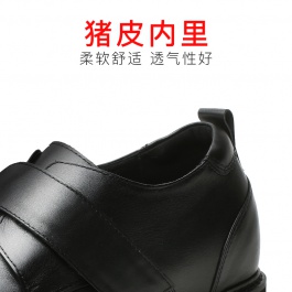 【何金昌】内增高鞋休闲鞋新款，时尚休闲爆款黑色6cm