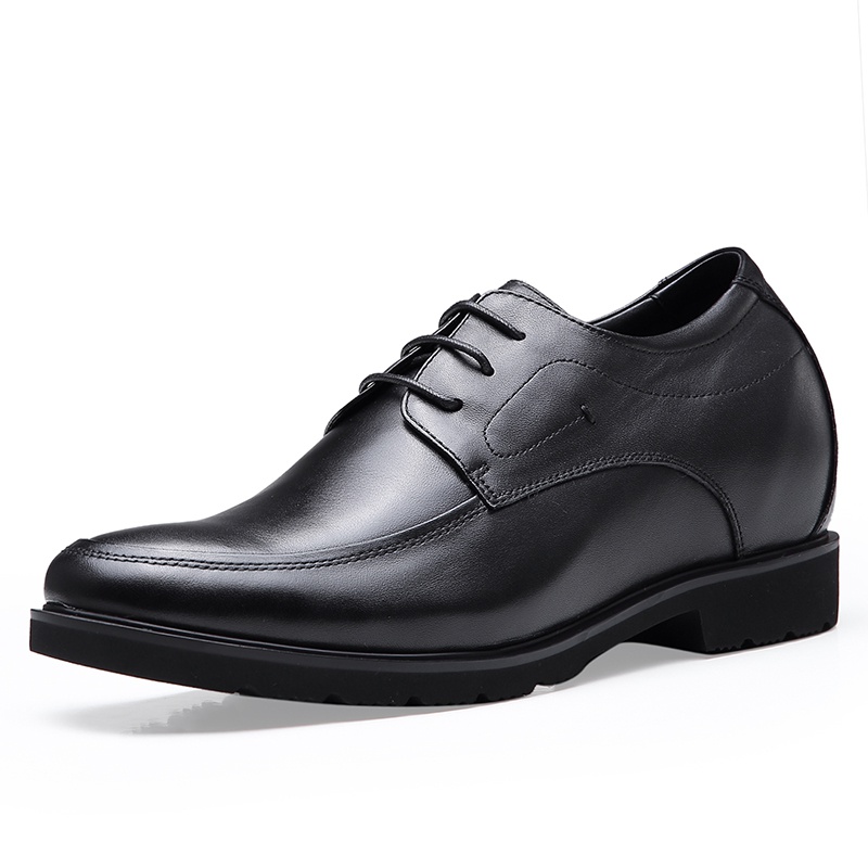 男士内增高鞋 正装鞋 内增高8CM 黑色 商品货号：H72D23K012D【何金昌】