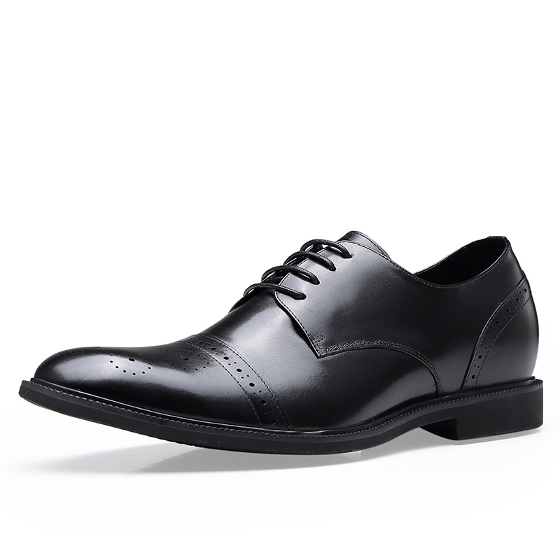 男士内增高鞋 正装鞋 内增高7CM 黑色 商品货号：H81D31K151D【何金昌】