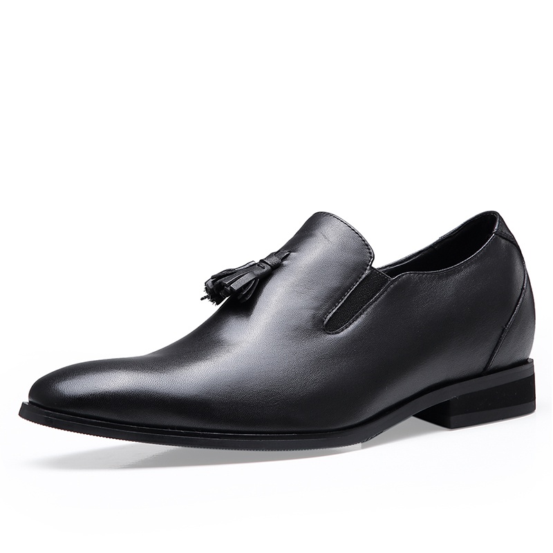 男士内增高鞋 正装鞋 内增高7CM 黑色 商品货号：H81D16K562D【双11特价鞋】