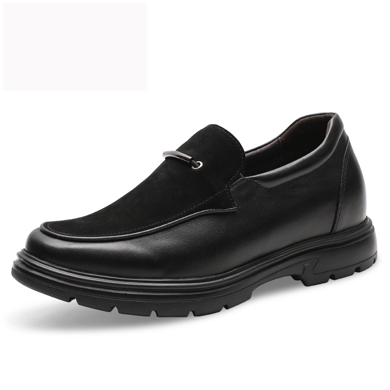 男士增高鞋 内增高商务休闲 内增高6CM 黑色 商品货号：H82C69D131D【双11特价鞋】