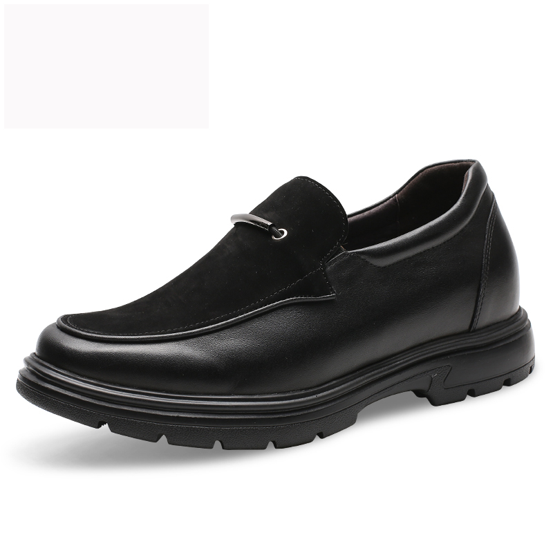 男士内增高鞋 商务休闲 内增高6CM 黑色 商品货号：H82C69D131D【双11特价鞋】