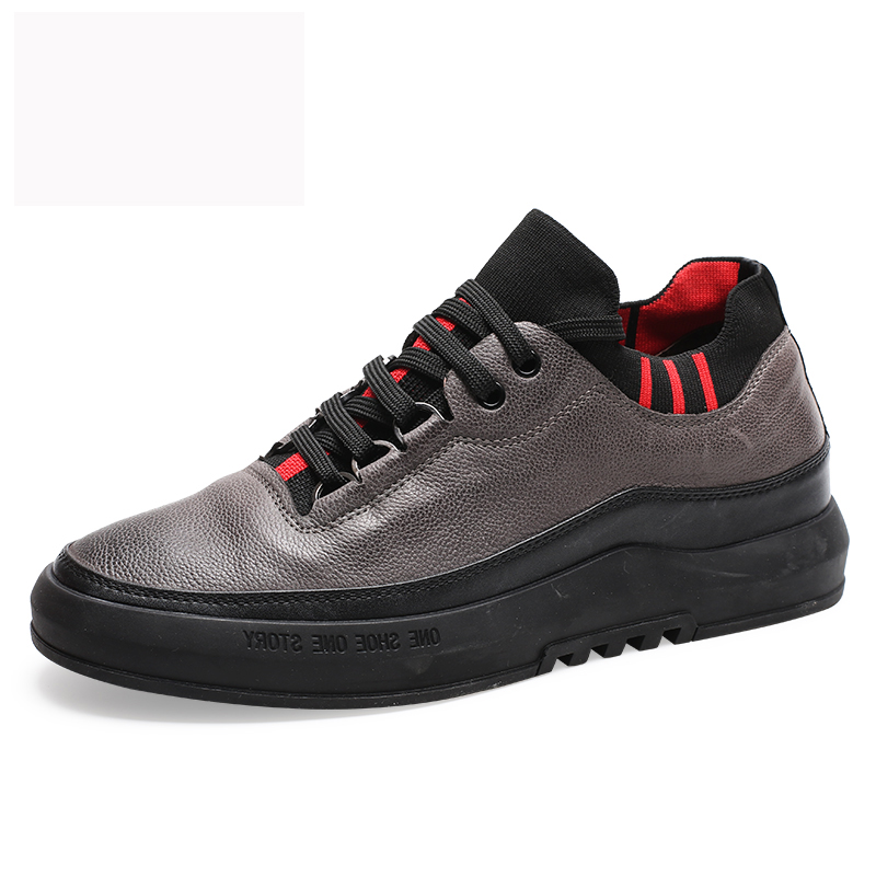 男士内增高鞋 日常休闲鞋 内增高5CM 灰色 商品货号：H82H206-02【何金昌】