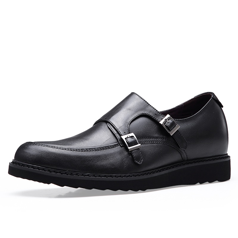 男士内增高鞋 商务休闲 内增高6CM 黑色 商品货号：H81C20F172D【双11特价鞋】
