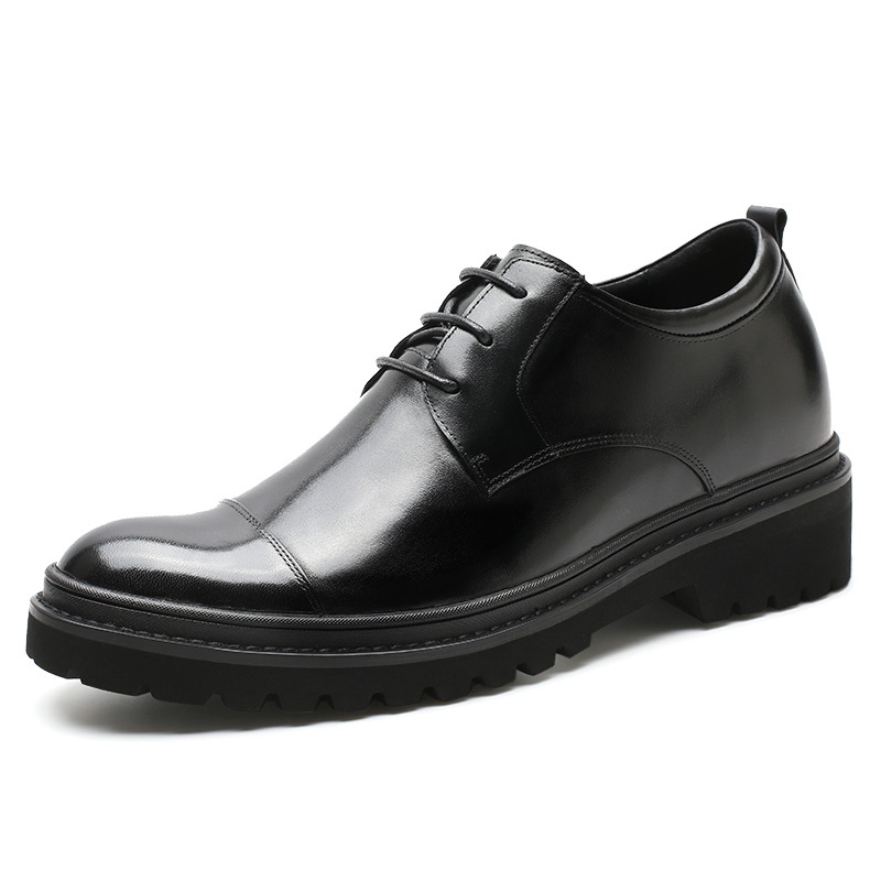 男士内增高鞋 正装鞋 内增高9CM 黑色 商品货号：H82241D011D【何金昌】