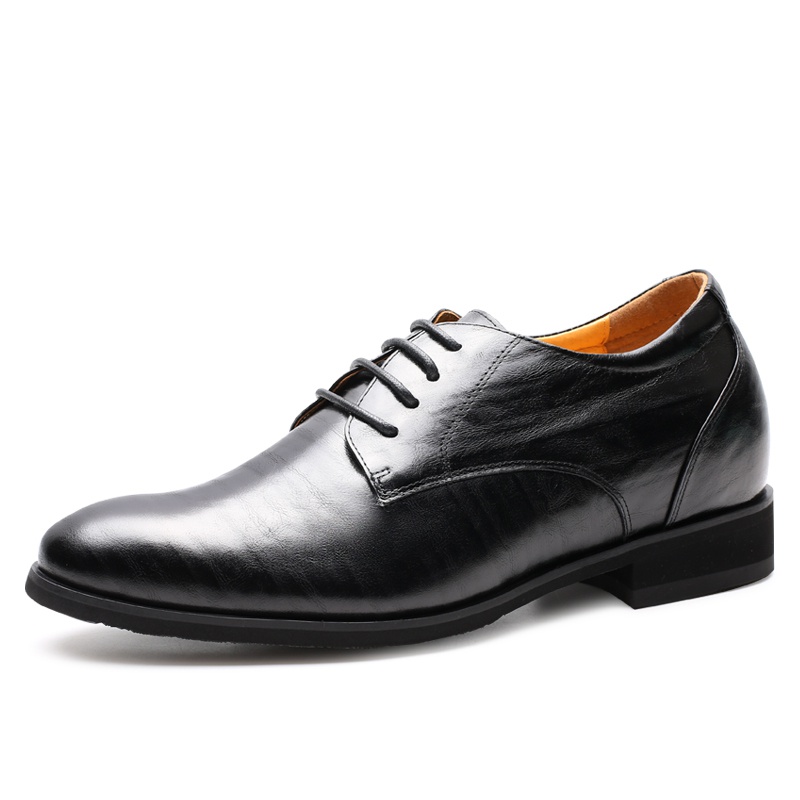 男士内增高鞋 正装鞋 内增高7CM 黑色 商品货号：DX70H106-10【何金昌】