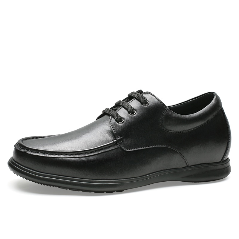 男士内增高鞋 正装鞋 内增高7CM 黑色 商品货号：H91C32D171D【何金昌】