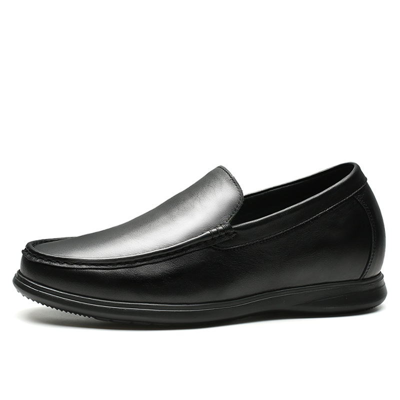 男士内增高鞋 商务休闲 内增高7CM 黑色 商品货号：H91C32K023D【何金昌】