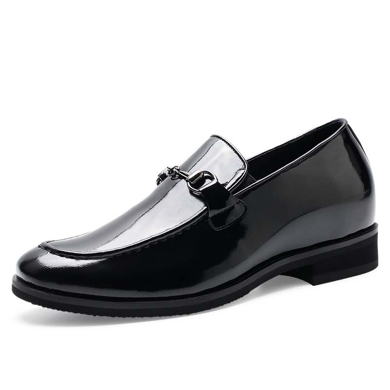男士内增高鞋 正装鞋 内增高6CM 黑色 商品货号：H82323D101D【何金昌】