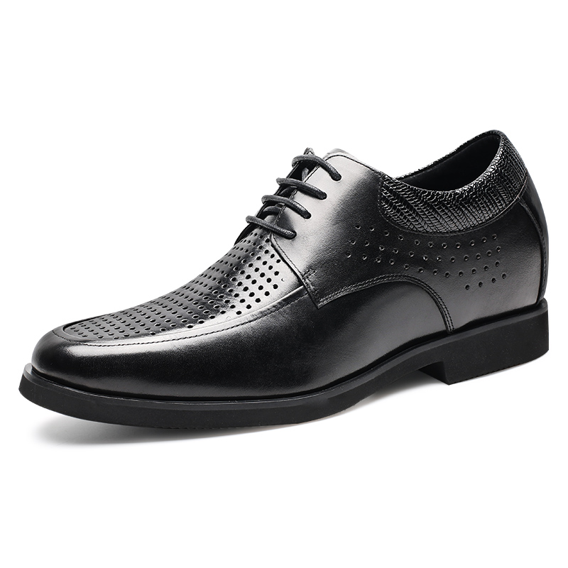 男士内增高鞋 凉鞋 内增高7CM 黑色 商品货号：H91K97D071D【双11特价鞋】