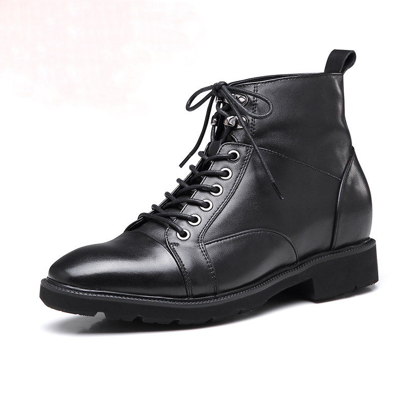 男士内增高鞋 靴子 内增高7CM 黑色 商品货号：H91B11D202D【何金昌】