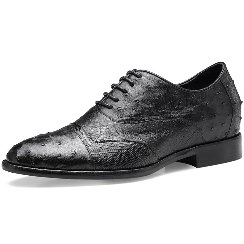  精品定制鞋 内增高6CM 黑色 商品货号：H92052D021D【金墨瑞】