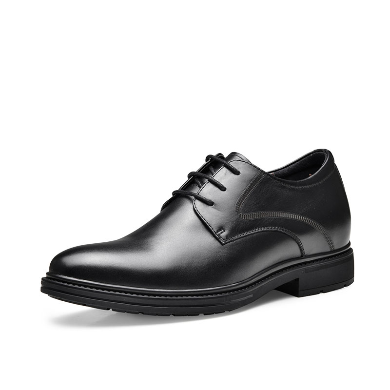男士内增高鞋 正装鞋 内增高7.5CM 黑色 商品货号：H01YL8K1112【何金昌】
