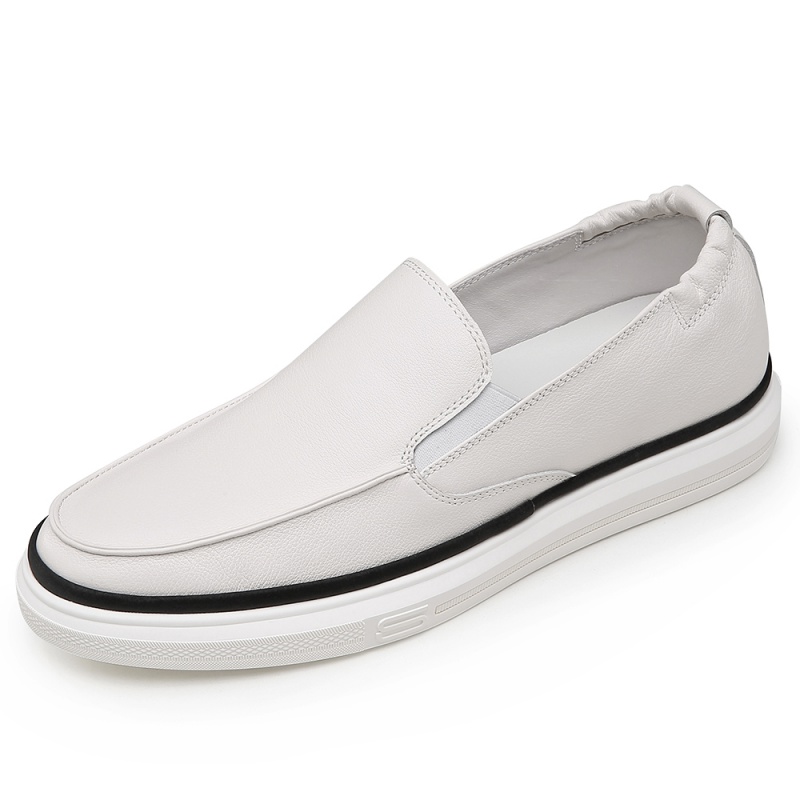 男士内增高鞋 日常休闲鞋 内增高5CM 白色 商品货号：H01JC107K12【何金昌】