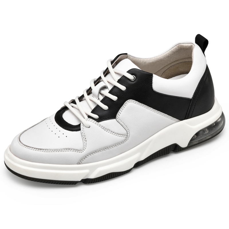 男士内增高鞋 日常休闲鞋 内增高6CM 白/黑 商品货号：H01DT49B022【何金昌】